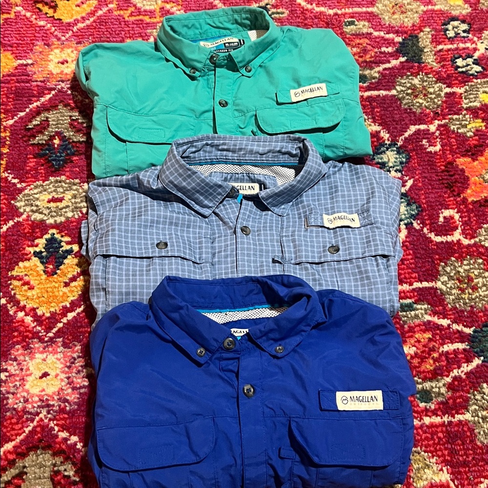 3 Magellan fishing shirts (YXL)